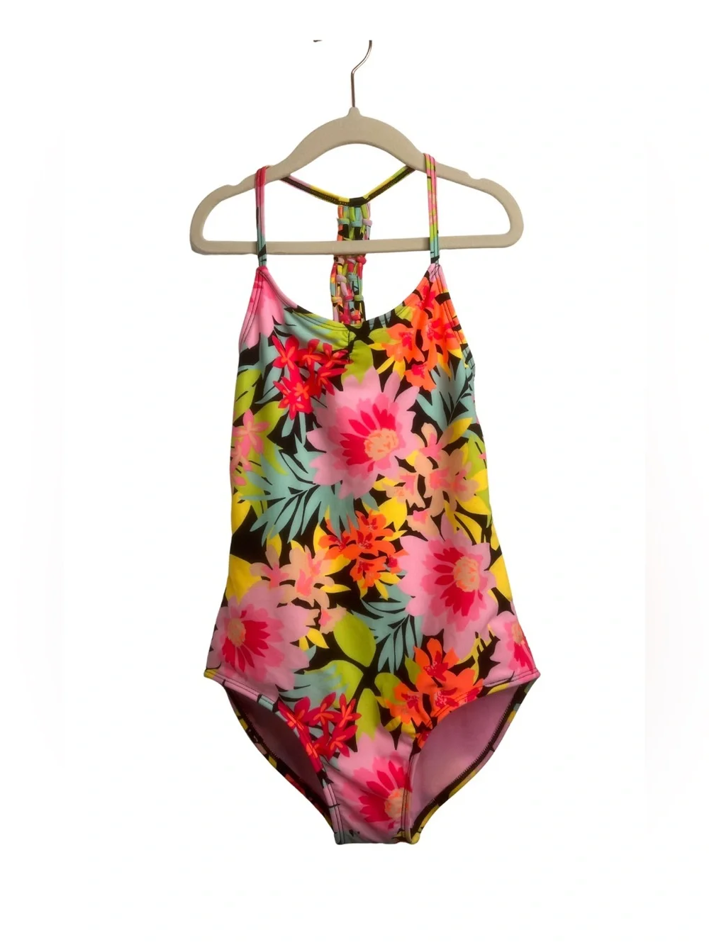 Art Class Girls Sunrise Blooms One Piece Swimsuit Size L | 10-12